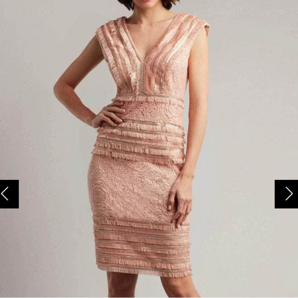NWOT Tadashi Shoji eyelash and lace cocktail dress